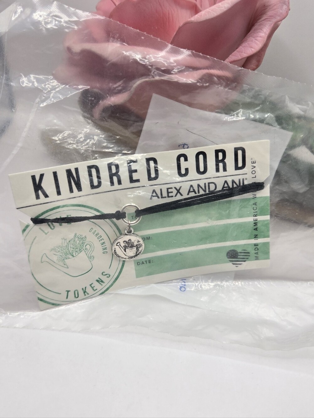 Alex and Ani Kindred Cord Bracelet in Black with Silver Charm